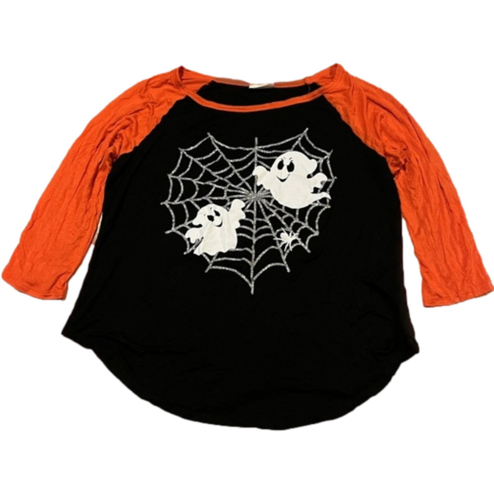 Free Kisses Halloween 3/4 Sleeve Junior Size XL
